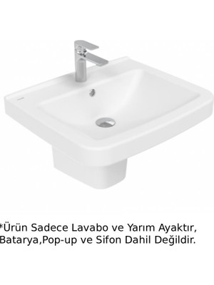 Creavit LR060 Lara Yarım Ayaklı Lavabo 60 cm Beyaz