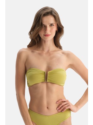 Dagi Fıstık Yeşili Straplez Bikini Üst