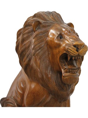 Ahşap Aslan Figürü 50 cm