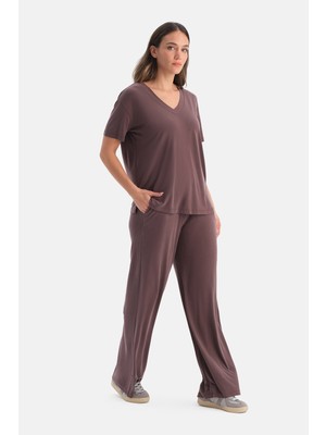 Dagi Kahverengi Cepli Basic Modal Pantolon
