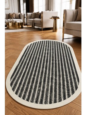 Chilai Home Regard Oval Makinede Yıkanabilir Kaymaz Taban Leke Tutmaz Dijital Salon Halısı Mutfak Halısı ve Yolluk