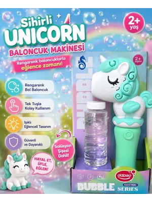Depomiks Avm Depomiks🌈 Sihirli Unicorn Baloncuk Makinesi | Işıklı Otomatik Köpük Balon Oyuncağı