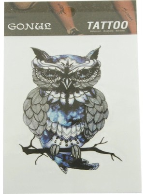 MiraLive Baykuş Tattoo Dövme Sticker