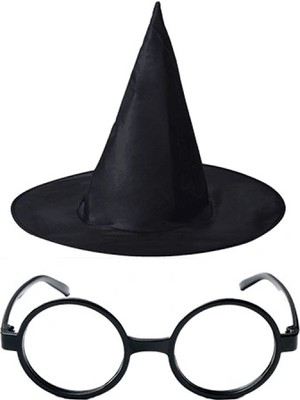 MiraLive Harry Potter Şapkası ve Gözlüğü Siyah Renk