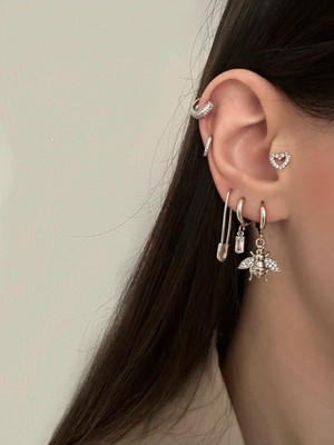 OkkoStore Arı Detaylı 3'lü Küpe Seti