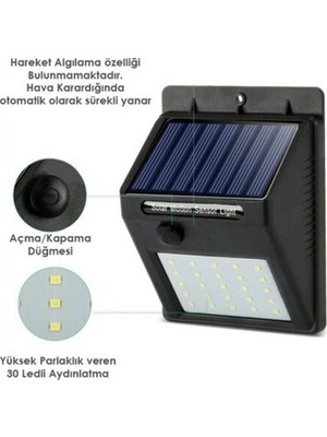 Techugo Su Geçirmez 20 LED Solar Aydınlatma | Dış Mekan Için Pır Hareket Sensörü ile Akıllı Işık