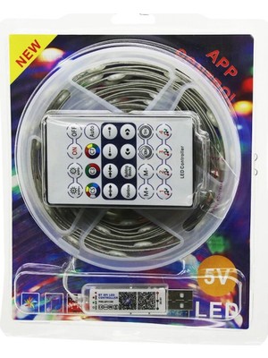 MiraLive 9mt  Kumandalı - USB Li  Rgb Şerit LED  0.4W/M - 20LM/LED   -20+55°c (4887)