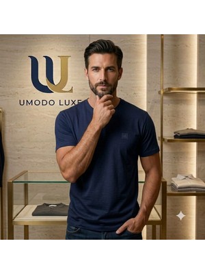 Norelia Erkek Premium Pamuklu Slim Fit Basic Kısa Kollu T-Shirt