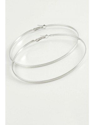 MiraLive Noktalı Metal Halka Küpe 8-10 cm