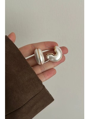 OkkoStore Incili Double Halka 2'li Küpe