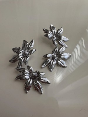 OkkoStore Büyük Double Çiçek Küpe