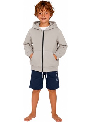 Coupon Çocuk Kapüşonlu Fermuarlı Sweatshirt