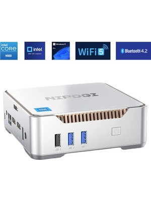 Turbox Nipogi Gk3 Plus Progo N100 Intel Alder Lake 12.nesil 8gb Ddr4 512GB Nvme Wifi5 Bt4.2 W11 Mini Pc