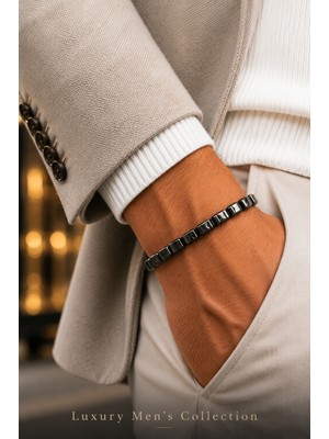 JACK FERRERO Luxury Men's Collection Makrome Örgü Bileklik