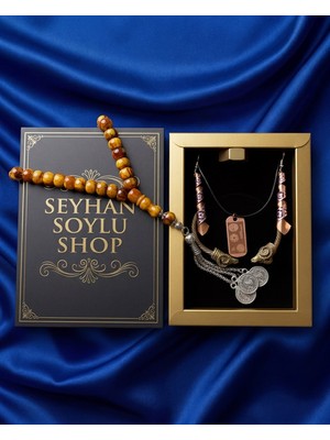 Seyhan Soylu Shop - Special Seri Kitap Kutulu Takı Seti ve Tesbih Kombini - Kolye Küpe Special Tasarım Bileklik Yüzük 5 Parça Otantik Hediyelik - Doğum Günü Yıl Dönümü Şık Hediye