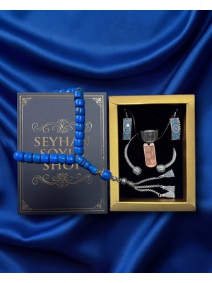 Seyhan Soylu Shop - Special Seri Kitap Kutulu Takı Seti ve Tesbih Kombini - Kolye Küpe Special Tasarım Bileklik Yüzük 5 Parça Otantik Hediyelik - Doğum Günü Yıl Dönümü Şık Hediye