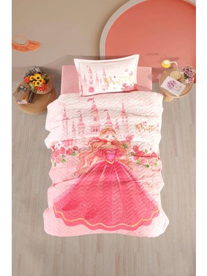 Clasy Ranforce %100 Pamuk Tek Kişilik Dört Mevsim Set Princess V1 Pudra