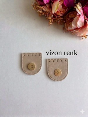 ZG Hobi Aksesuar Örgü Çantalar Için Suni Deriden Oval Dikilebilir Mıknatıs
