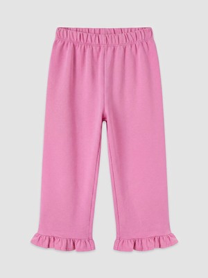 LC Waikiki Lcw Kids Pembe Kız Çocuk Fırfırlı Eşofman Altı