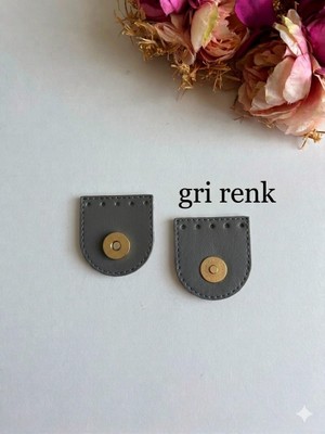 ZG Hobi Aksesuar Örgü Çantalar Için Suni Deriden Oval Dikilebilir Mıknatıs