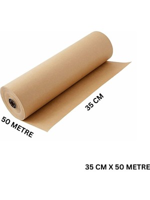 Roco Paper Co. Kraft Rulo Ambalaj Kağıdı, Çeyiz, Hediye Paketleme, Çiçek Buket, Dıy Kağıdı, 80 gr - 35CM x 50 Metre