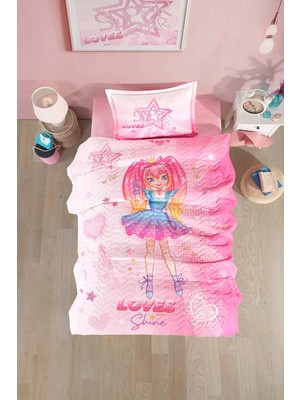 Clasy Ranforce %100 Pamuk Tek Kişilik Dört Mevsim Set Shine V1 Pembe