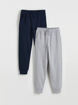 LC Waikiki Lcw Kids Lacivert Beli Lastikli Erkek Çocuk Jogger Eşofman Altı 2'li