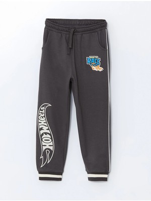 LC Waikiki Lcw Kids Antrasit Beli Lastikli Hot Wheels Baskılı Jogger Erkek Çocuk Eşofman Alt