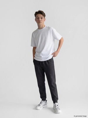 LC Waikiki Lcw Kids Antrasit Beli Lastikli Erkek Çocuk Jogger Eşofman Altı