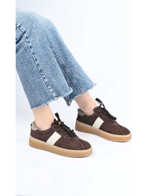 Bestello Bağcıklı Termo Taban Hakiki Deri Sneaker 345-1428 Kadın Ayakkabı