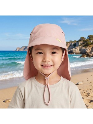 Benitto Kids Ense Korumalı Boyundan Bağlamalı Uv 50 Güneş Koruyucu Terletmeyen Bebek Çocuk Deniz Şapkası BNT7043
