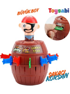 Toysabi Şakacı Korsan Oyunu - Zıplayan Şakacı Korsan Oyunu - Büyük Boy - Fıçısı Kumbara Oluyor