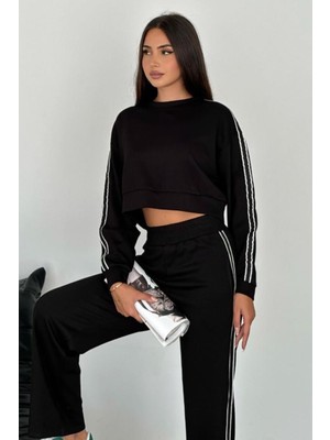 Ded Collection Kadın Modal Kumaş Yanı Şeritli Eşofman Takımı