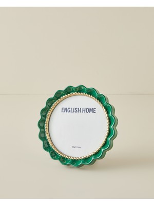 English Home Liana MDF Çerçeve Yeşil 13X13 cm Şekil: Yuvarlak ve Şık Tasarım