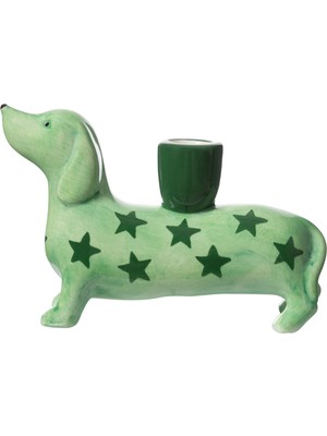 Mudo Home Green Puppy Mumluk 17X6X12 cm