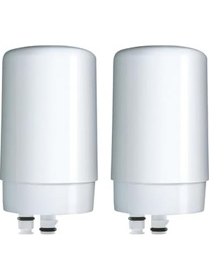 Gndz Store Brita Lavabo Suyu Filtreleme Sistemi Için Musluk Suyu Filtresi, Bpa Içermez, Kurşunu Azaltır, Dört Ay Veya 100 Galon Dayanır, 2 Filtre Içerir, Beyaz