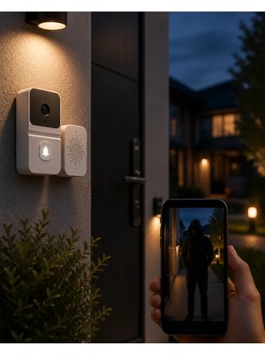 Nemere Ithalat Wifi Akıllı Kapı Zili Gece Görüşlü Kameralı Kablosuz Güvenlik Sistemi