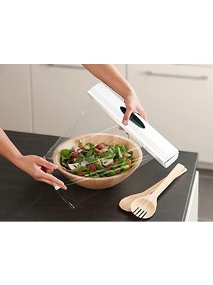 Gndz Store Folyo Kesici Perfect-Cutter, Taze Tutma Folyosu ve Alüminyum Folyo Için Pratik Rulo, Plastik Folyo Dağıtıcı, 38 x 5,2 x 6,7 Cm, Beyaz