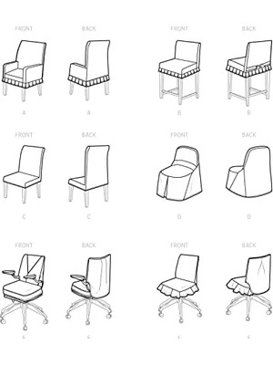 Gndz Store Chair Slipcovers-One Sıze -SS9495OS