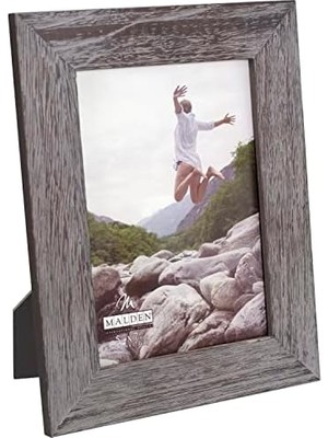 Gndz Store International Designs Rustikal Fashion Breit Linear Graywash Holz Bilderrahmen, 5 x 7, Grau