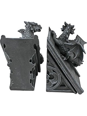 Gndz Store Gotik Ejderhası Şeklinde Kitap Desteği, Ölçüler: 12,5 x 4 x 20,5 cm