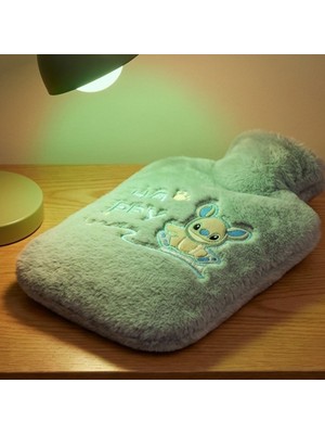 Stitch Figürlü Gri Peluş Sıcak Su Torbası 1 Litre