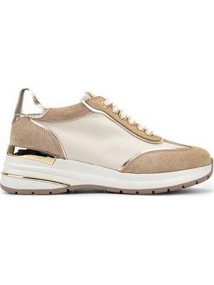 Tamer Tanca Kadın Hakiki Deri Pudra Sneakers & Spor Ayakkabı 298 7095 Bn Ayk Y26 Pdr Suet/bej/gold