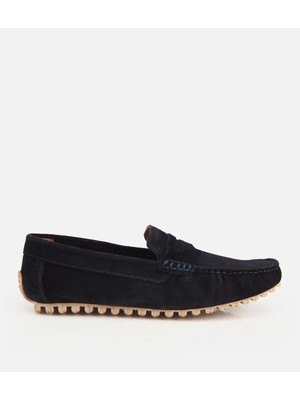 Hotiç 02AYH322760A680 ERKEK Süet Deri Lacivert Rahat Günlük Loafer