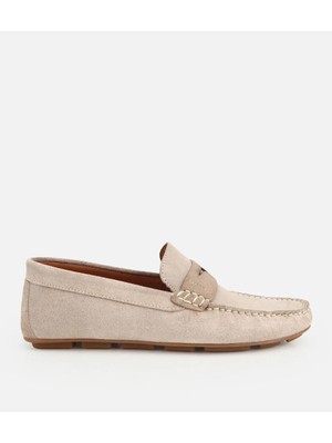Hotiç Erkek Süet Deri Bej Comfort  Günlük Loafer