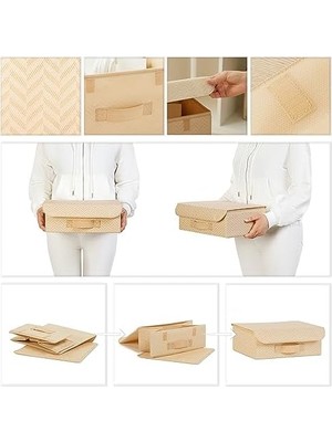 Gndz Store 2'li Bej Kapaklı Kutu Set 30 x 23 x 11 cm