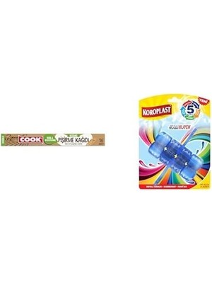 Gndz Store Kesilmiş Doğal Pişirme Kağıdı 37X42 Cm, 16'lı X1 + 5 Etkili Wc Blok 2'li Beyaz Sabun Kokulu X1