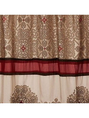 Gndz Store Donovan Bestickt Vorhang Für Die Dusche Rot 182,9 x 182,9 cm