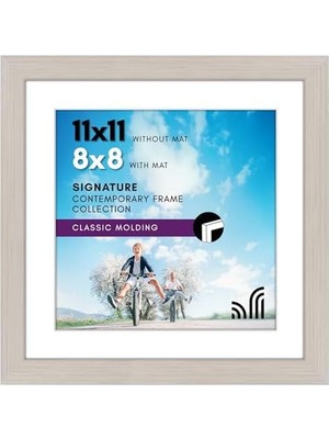 Gndz Store 11X11 Resim Çerçevesi Açık Ahşapta - 8x8 Mat ve 11X11 Ekranlar Matsız - Kırılmaz Camlı Kompozit Ahşap - Duvar Için Yatay ve Dikey Biçimler