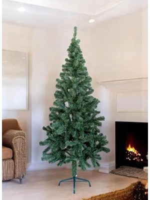 Gndz Store Premium Lüx Serisi 210 cm Yılbaşı Çam Ağacı Metal Ayaklı 580 Dallı Yeşil